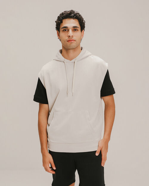 Chaleco Beige Hoodie Básico